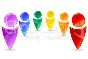 colorful human icons