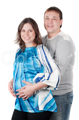 Beautiful couple - pregnant woman