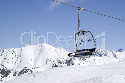 Chair-lift, close-up