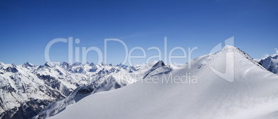 Mountain panorama. Caucasus, Dombay.