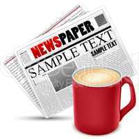 coffee with news paper