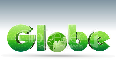 globe text with icon