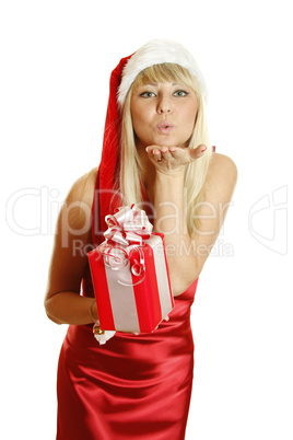 Beautiful christmas woman