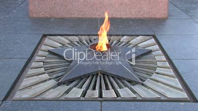 Eternal flame at the monument