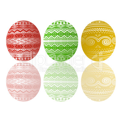 Three Easter eggs