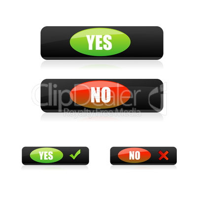 yes and no buttons