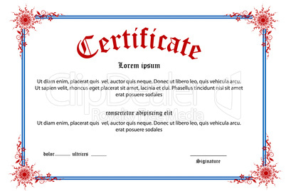 floral certificate