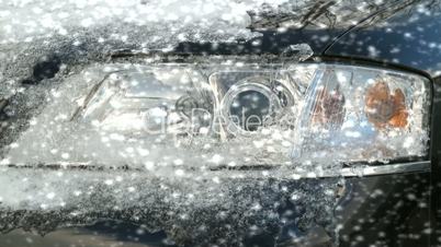 Auto im Winter - Car during Wintertime with Snow