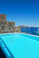 Swimming pool by luxury villa, Crete, Greece