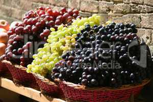 Fresh Grapes for Sale in A Market