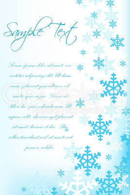 christmas card with snowflake