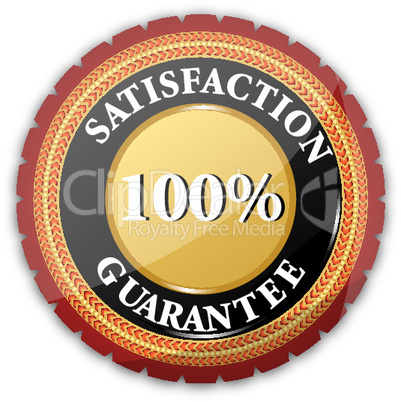 100% satisfaction  guaranteed logo