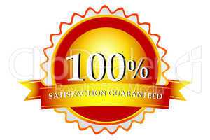 100% satisfaction  guaranteed logo