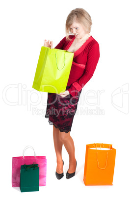 Beautiful woman with shopping bags