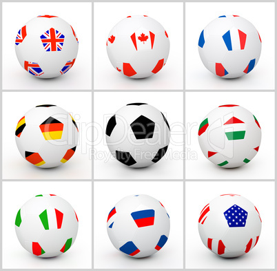 Set soccer ball