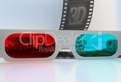 See through 3D glasses - abstract film