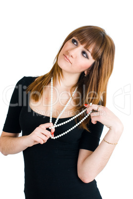 Girl with beads