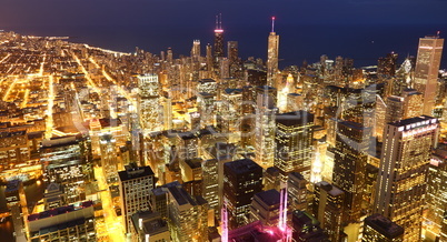 Chicago at twilight