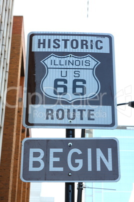 Begin of Route 66 in Chicago