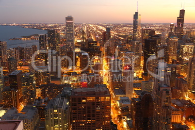 Chicago at twilight