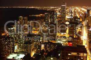 Chicago at night