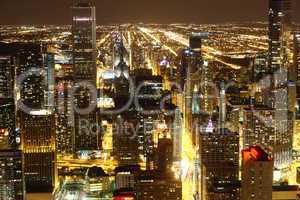 Chicago at night