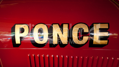 Ponce name on firetrunk