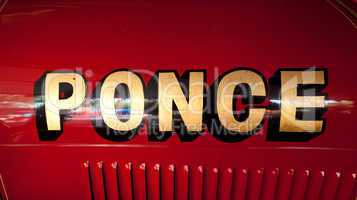 Ponce name on firetrunk