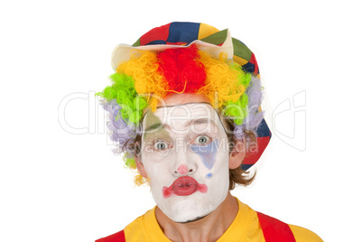 Clown mit Kussmund