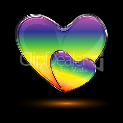 colorful hearts