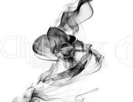 Abstract fume swirls on white