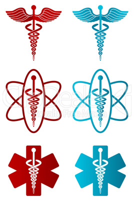 vector caduceus icons