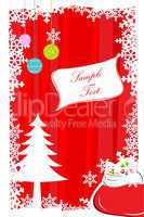 abstract merry christmas card