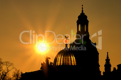 Dresden Frauenkirche Nacht - Dresden Church of Our Lady by night 01