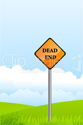 dead end pole on natural background