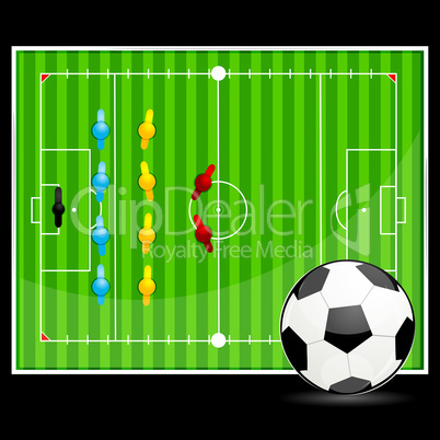 soccer ball with ground display
