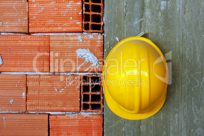 Builders yellow hard hat