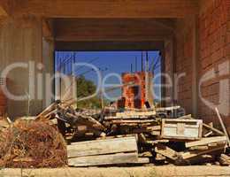 Old deserted building site