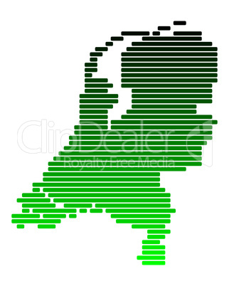 Karte der Niederlande