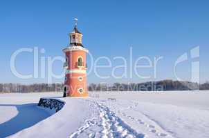 Moritzburg Leuchtturm im Winter - Moritzburg lighthouse in winter 03