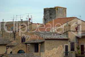 Dorfansicht San Gimignano, Toskana - City view of San Gimignano, Tuscany