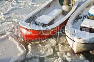 Boote im Winter