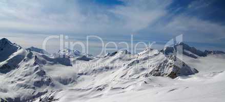 Panorama Caucasus Mountains