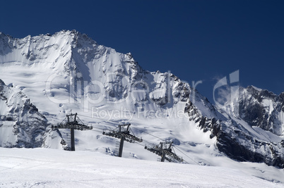 Ropeway at ski resort