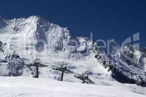 Ropeway at ski resort