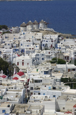 Blick auf Mykonos Stadt