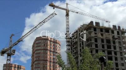 crane build a house