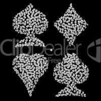 Diamond shaped Card Suits