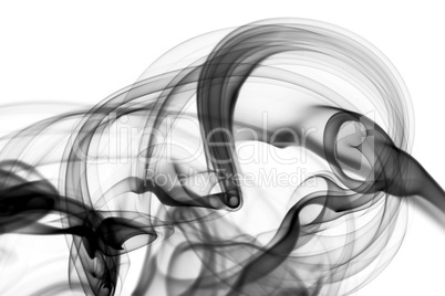 Abstract magic smoke shape on white