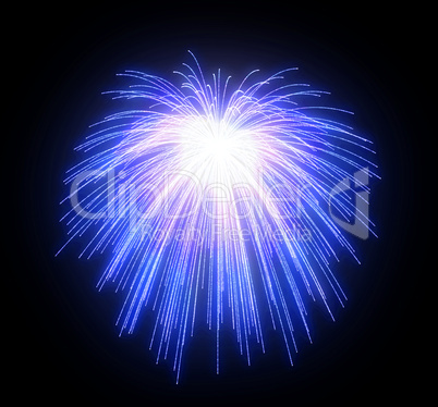 Celebration: blue festive fireworks